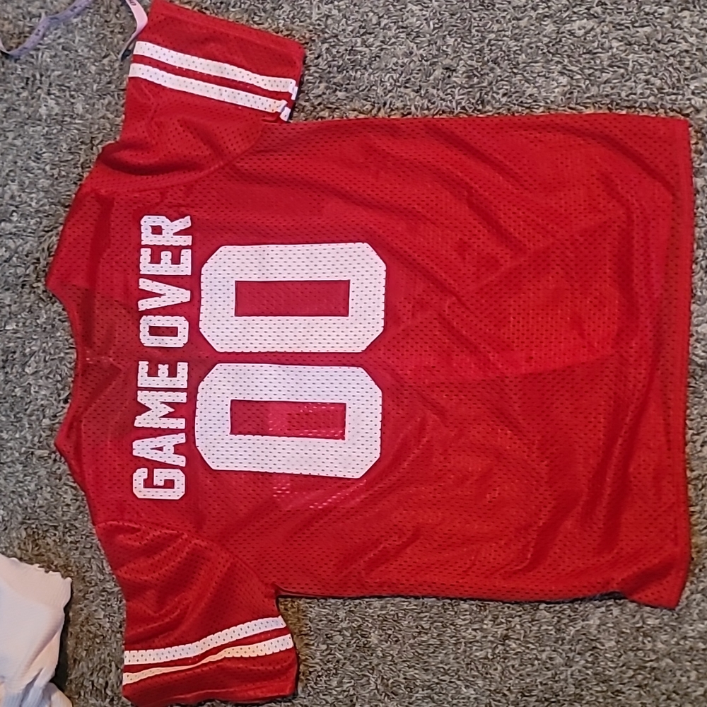 STUNNING VINTAGE CLEO APPAREL GAME OVER FOOTBALL JERSEY